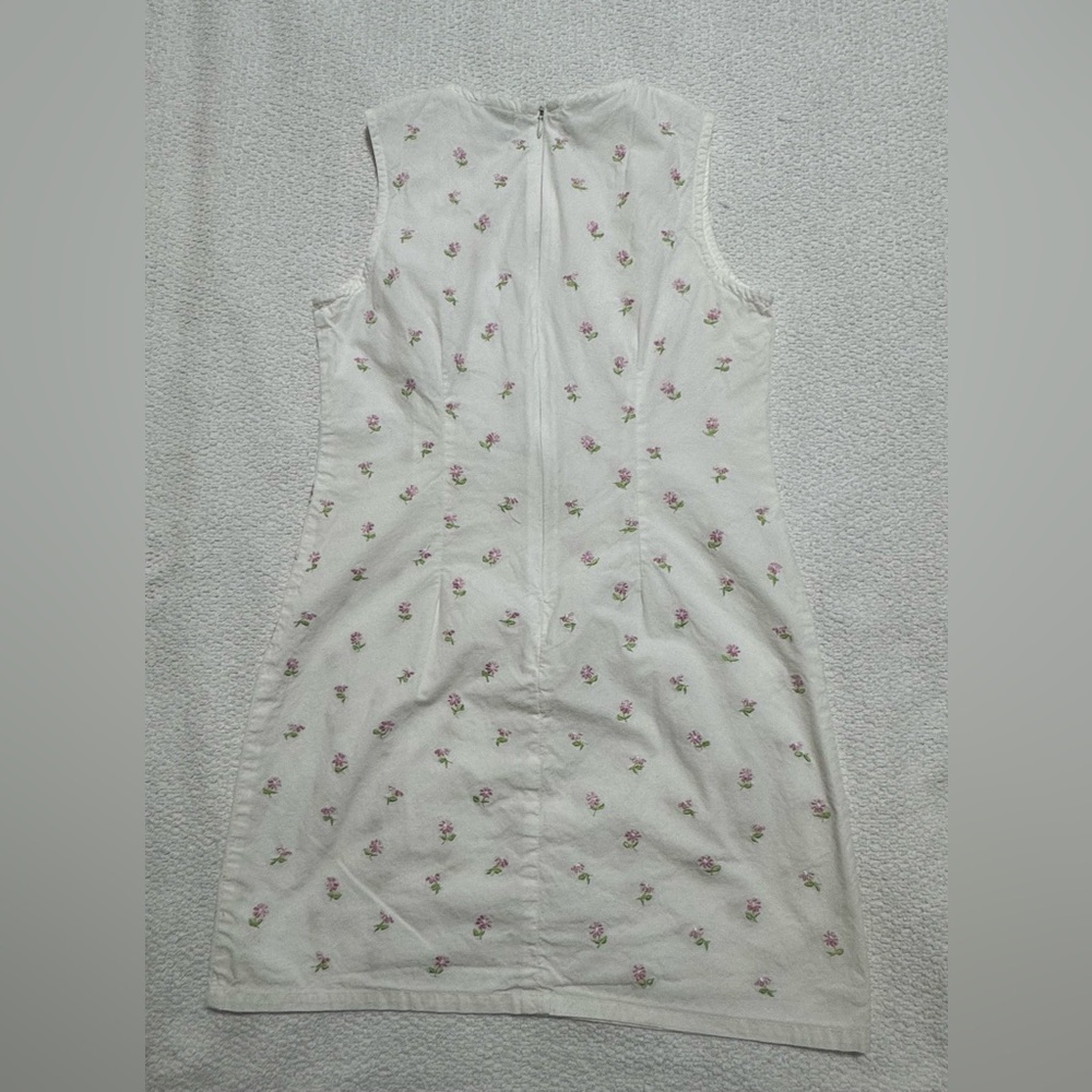 Jenni by Jennifer Moore Girl 12 White Cotton Floral Embroidered Sleeveless Dress - Picture 9 of 9